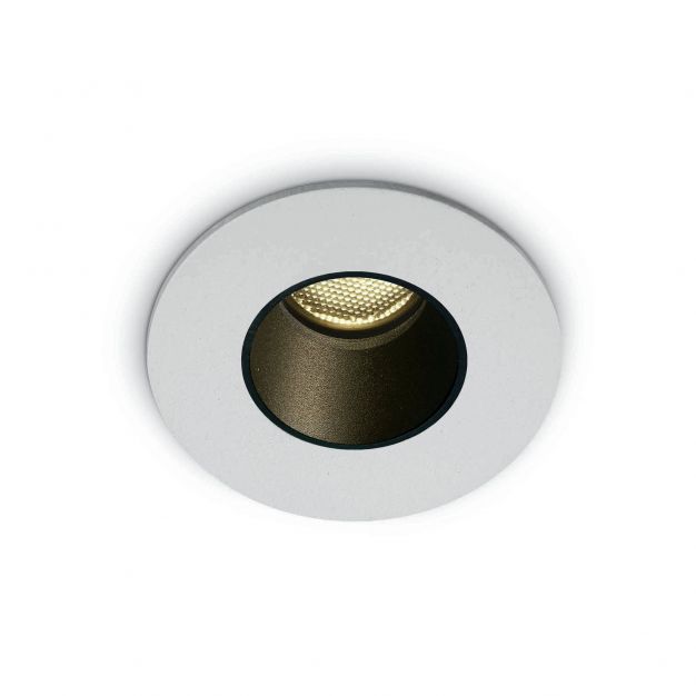 ONE Light - Dark Light Range - inbouwspot - Ø 40 mm, Ø 30 mm inbouwmaat - 2W LED incl. - IP65 - wit
