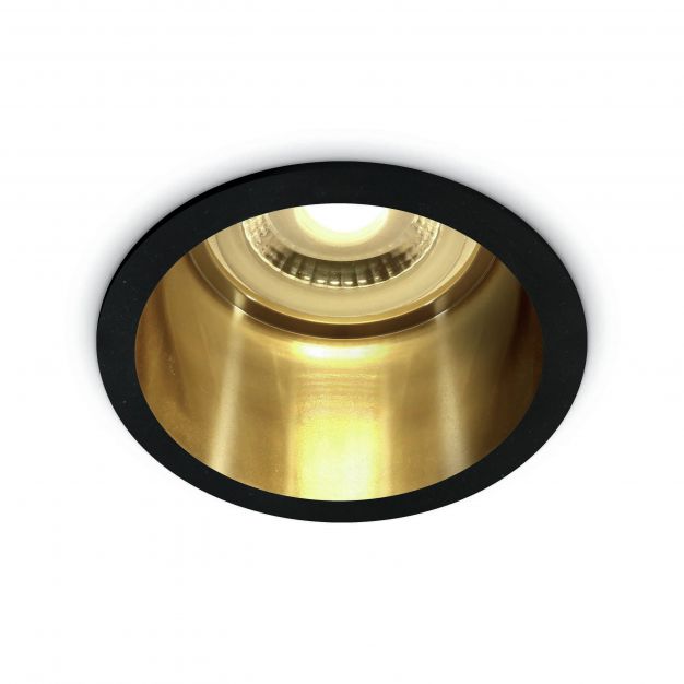 ONE Light Semi Trimless Dark Light - inbouwspot - Ø 68 mm, Ø 62 mm inbouwmaat - zwart en goud