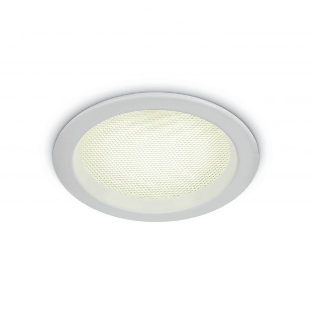 ONE Light UGR19 Office Range - inbouw plafondverlichting - Ø 9,5 x 3,5 cm - 10W LED incl. - IP44 - wit - witte lichtkleur