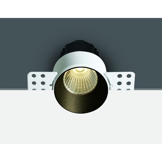 ONE Light Trimless Mini Range - inbouwspot - Ø 64 mm, Ø 70 mm inbouwmaat - 12W dimbare LED incl. - zwart