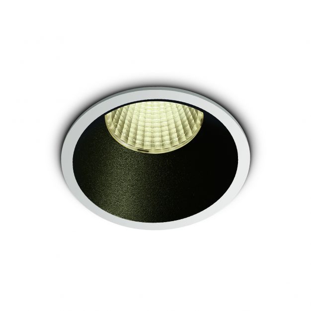 ONE Light COB Dark Light Range - inbouwspot - Ø 73 mm, Ø 67 mm inbouwmaat - 12W dimbare LED incl. - wit - warm witte lichtkleur