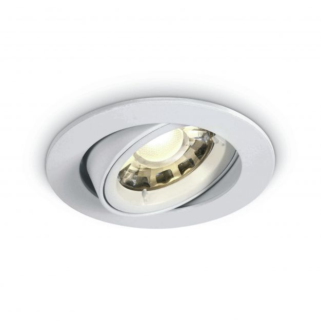 ONE Light Lock Ring GU10 Range - inbouwspot - Ø 94 mm, Ø 82 mm inbouwmaat - wit