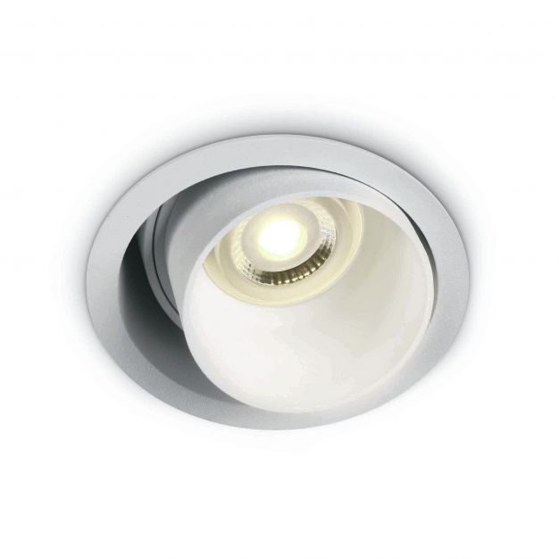 ONE Light Dark Light Tube Range - inbouwspot - Ø 83 mm, Ø 76 mm inbouwmaat - wit