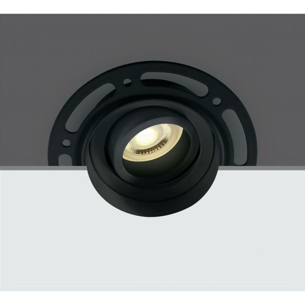 ONE Light Trimless GU10 Range - inbouwspot - Ø 120 mm, Ø 82 mm inbouwmaat - zwart