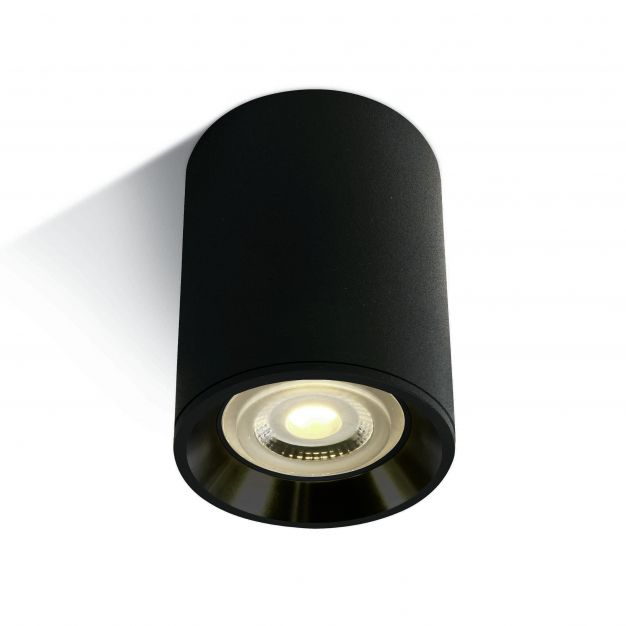 ONE Light Dark Light Cylinders - plafondverlichting - Ø 7 x 10 cm - zwart
