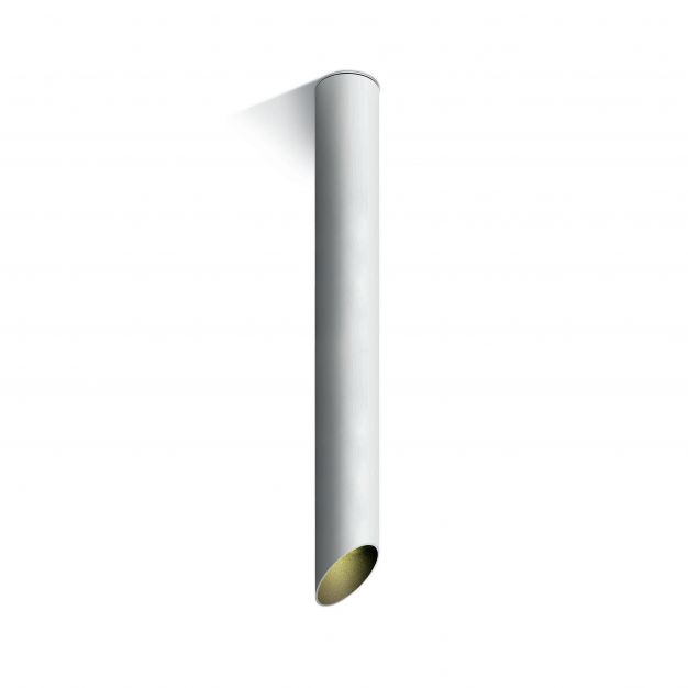 ONE Light Decorative Cut Cylinders - opbouwspot 1L - Ø 6 x 50 cm - wit en zwart
