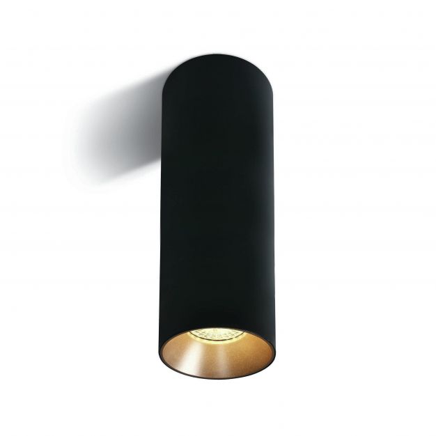 ONE Light Chill Out Cylinder GU10 - opbouwspot 1L - Ø 7,5 x 25 cm - zwart