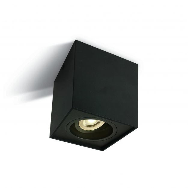 ONE Light GU10 Adjustable Square Cylinders - opbouwspot 1L - 9,6 x 9,6 x 12,5 cm - zwart