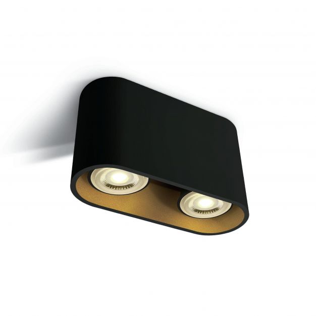 ONE Light GU10 Decorative Cylinders - plafondverlichting - 16 x 6 x 9,4 cm - zwart