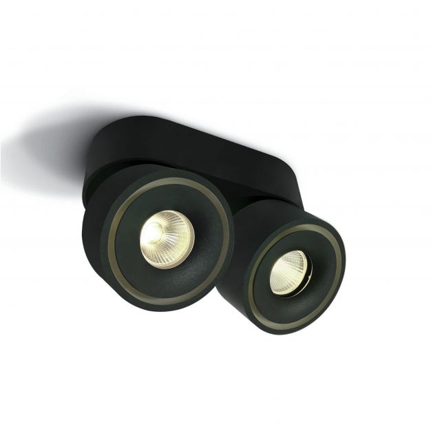 ONE Light Adjustable Display Spots - opbouwspot 2L - 16,2 x 7,8 x 4 cm - 2 x 8W LED incl. - zwart