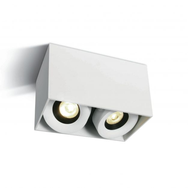 ONE Light Adjustable COB Cylinders - opbouwspot 2L - 15 x 8 x 10 cm - 2 x 8W dimbare LED incl. - wit