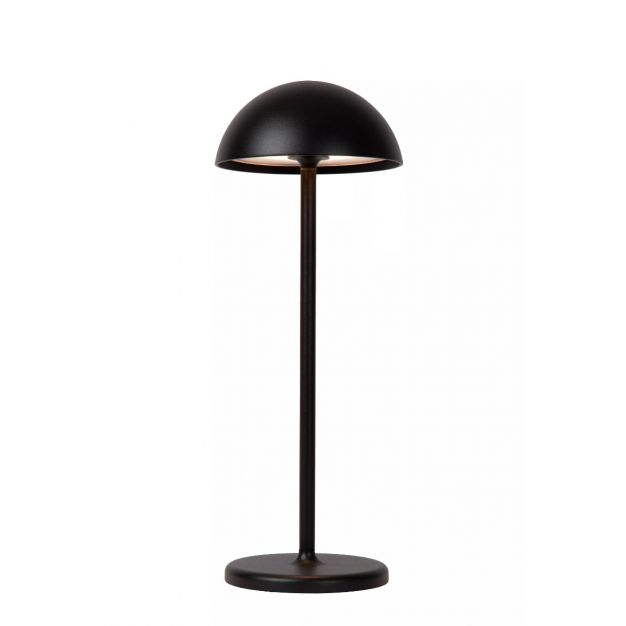 Lucide Joy - oplaadbare tafellamp - Ø 12 x 32 cm - 1,5W dimbare LED incl. - IP54 - zwart 