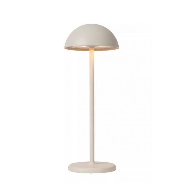 Lucide Joy - oplaadbare tafellamp - Ø 12 x 32 cm - 1,5W dimbare LED incl. - IP54 - wit