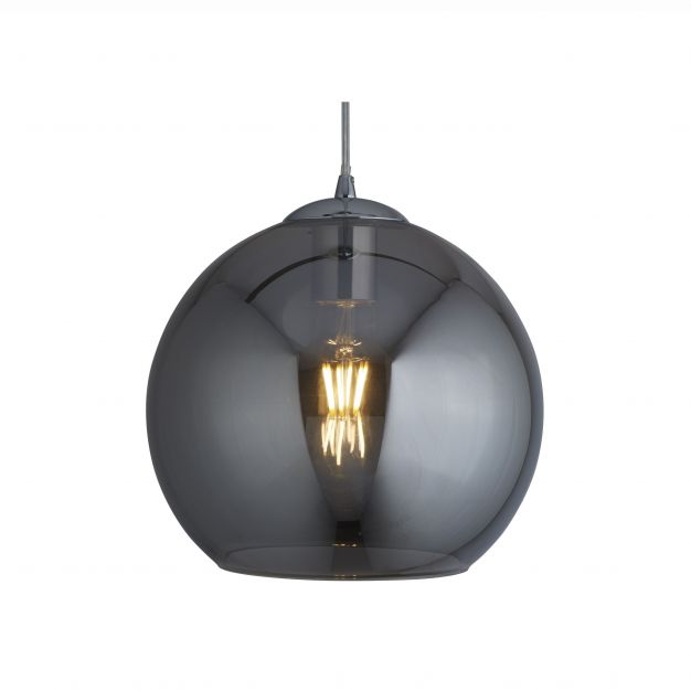 Searchlight Balls - hanglamp - Ø 25 x 120 cm - gerookt glas