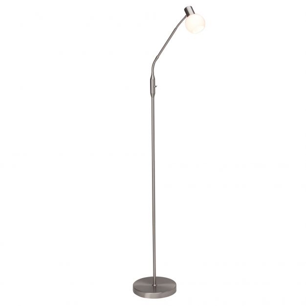 Filos vloerlamp - satijn chroom