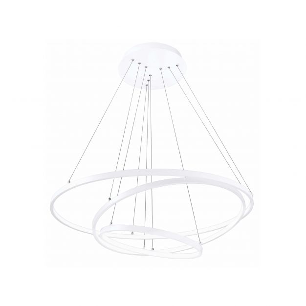 Nova Luce Dea - hanglamp - Ø 80 x 120 cm - 145W dimbare LED incl. - mat wit