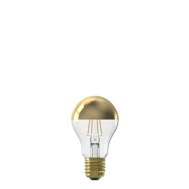 Calex LED volglas filament globelamp - Ø 10,5 x 6 cm - E27 - 4W dimbaar - 1800K - goud