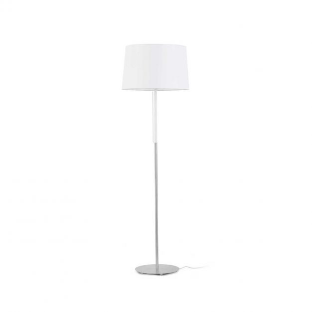 Faro Volta - staanlamp - 151 cm - nikkel en wit