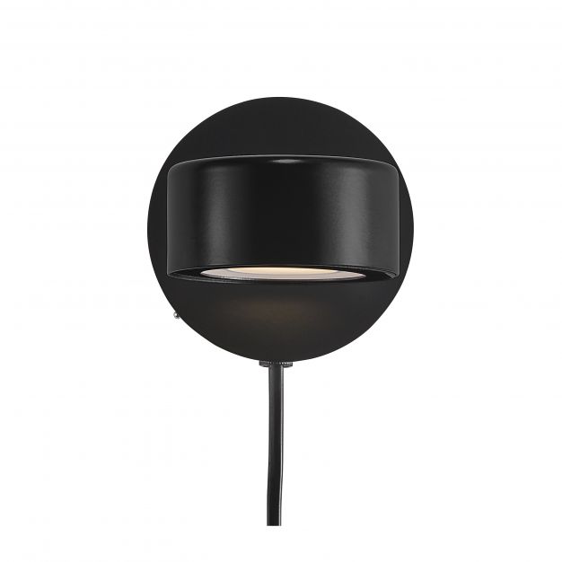 Nordlux Clyde - wandverlichting met schakelaar - 10 x 10 cm - 3 stappen dimmer - 5,5W LED incl. - zwart