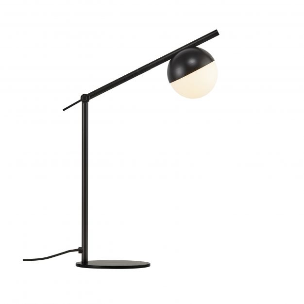 Nordlux Contina - tafellamp - 27 x 15 x 48,5 cm - zwart en opaal wit