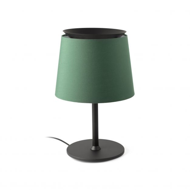 Faro Savoy - tafellamp - Ø 32 x 51 cm - zwart en groen