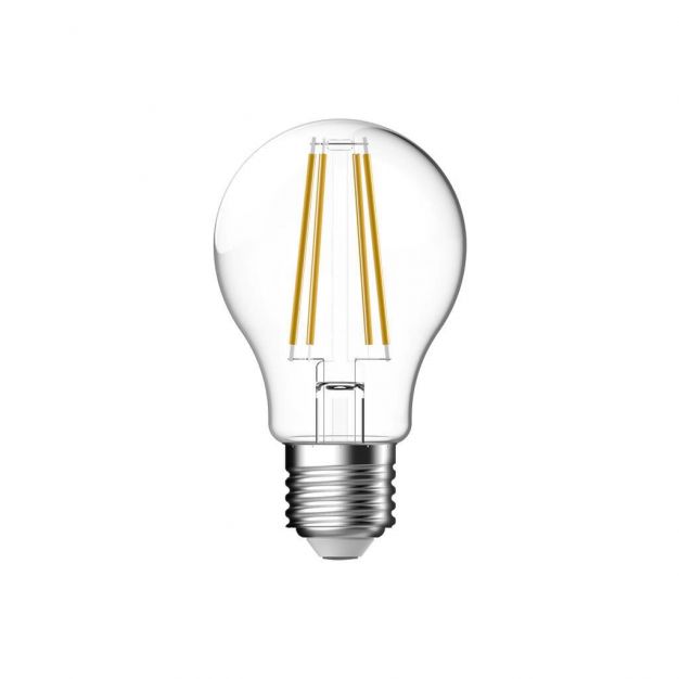 Nordlux Smart LED lamp - slimme verlichting -  Ø 6 x 10,4 cm - E27 - 4,7W - dimfunctie en instelbare lichtkleur via app - transparant