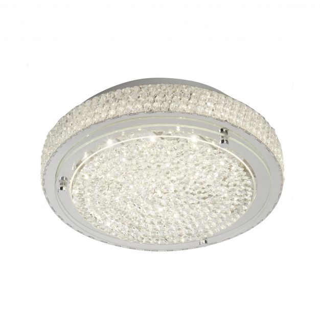 Searchlight Flush - plafondverlichting - Ø 30 x 8,5 cm - 12W dimbare LED incl. - transparant