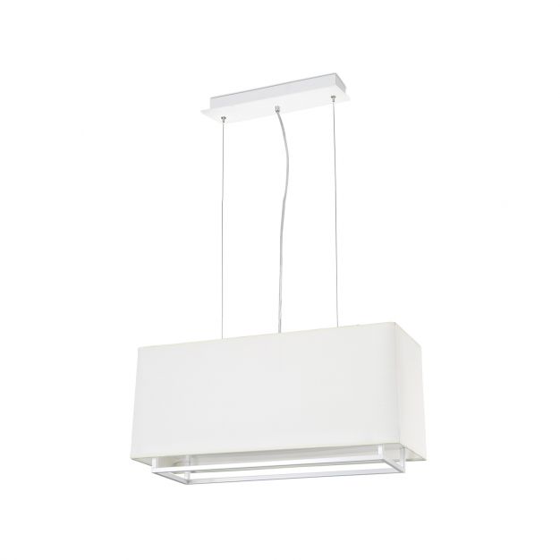 Faro Vesper - hanglamp - 60 x 20 x 28 cm - beige en wit