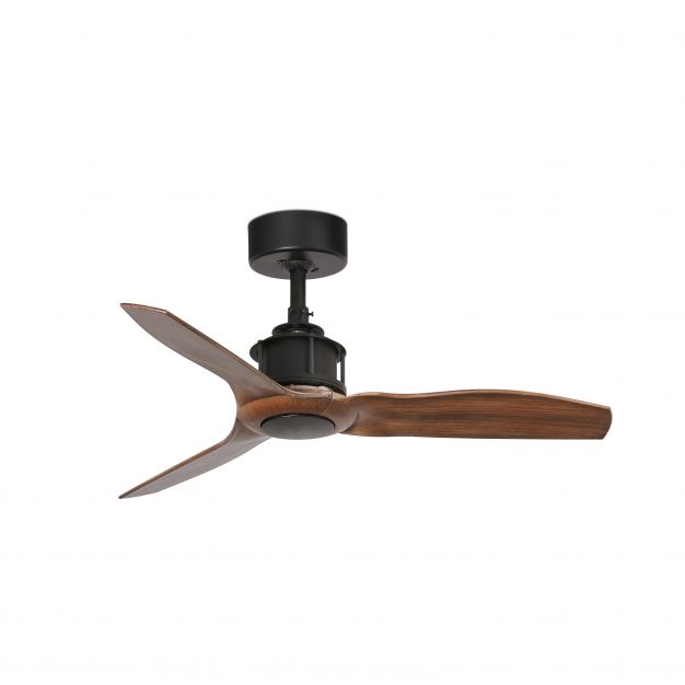 Faro Just Fan XS - plafondventilator met afstandsbediening - Ø 81 cm - donker bruin en zwart