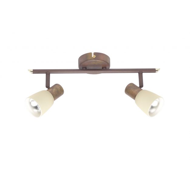 Brilliant Luca 2 - opbouwspot - 40 x 16,5 x 15 cm - koper