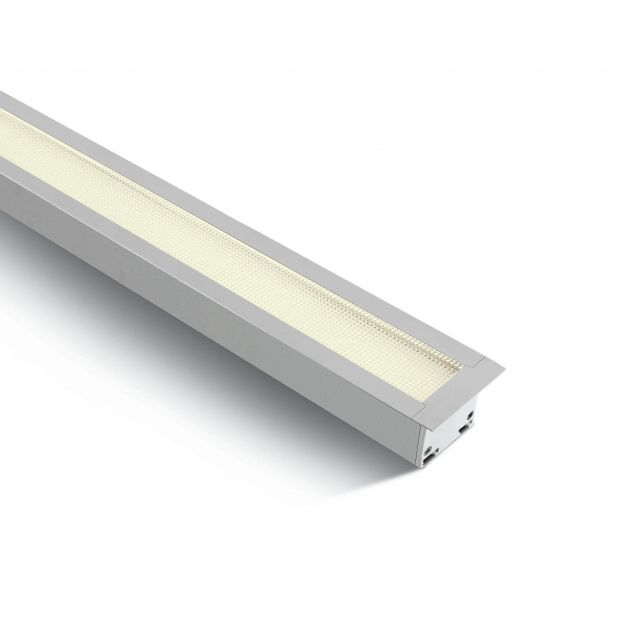 ONE Light UGR19 Recessed LED Linear Profiles - inbouw plafondverlichting - 121 x 5 x 5,5 cm - 40W LED incl. - wit - warm witte lichtkleur