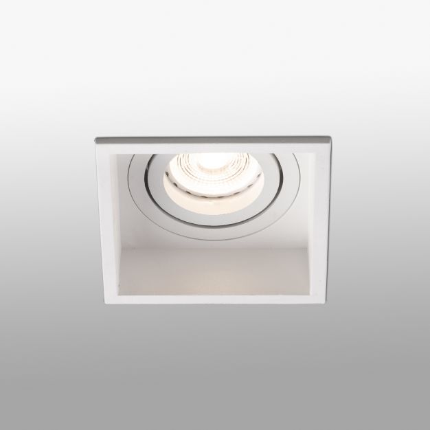 Faro Hyde - inbouwspot - 89 x 89 mm, 83 x 83 mm inbouwmaat - mat wit