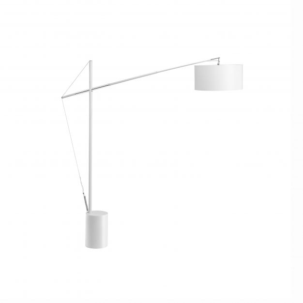 Nova Luce Traccia - staanlamp - 165 cm - wit
