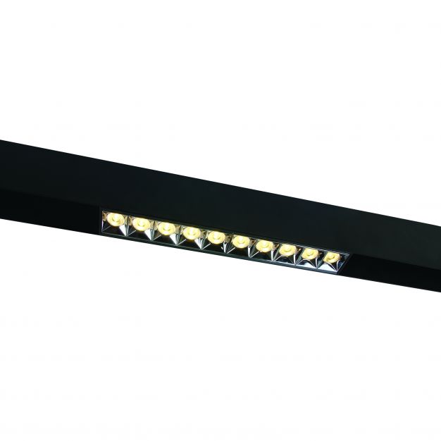 ONE Light magnetisch railsysteem - Linear Lights - 27 x 3,7 x 4,7 cm - 22W DALI dimbare LED incl. - zwart