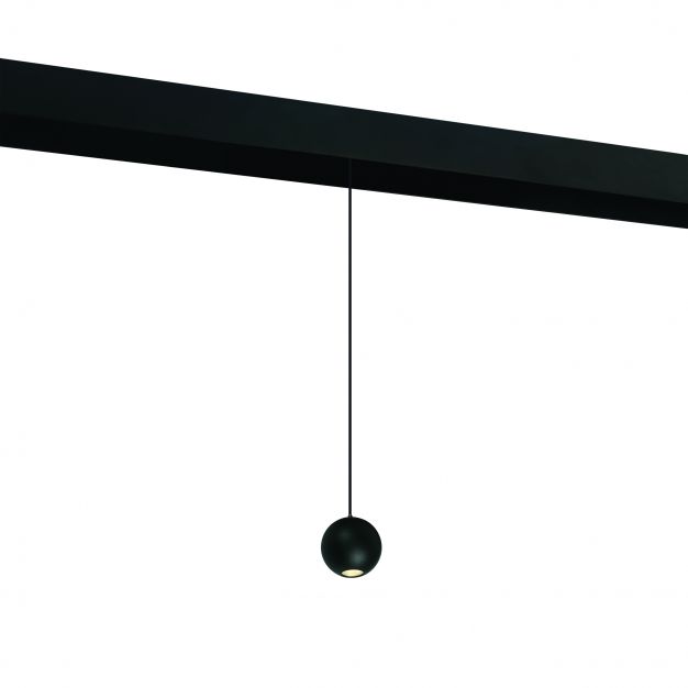 ONE Light magnetisch railsysteem - Ball Pendants - Ø 5,4 x 155,4 cm - 7W LED incl. - zwart