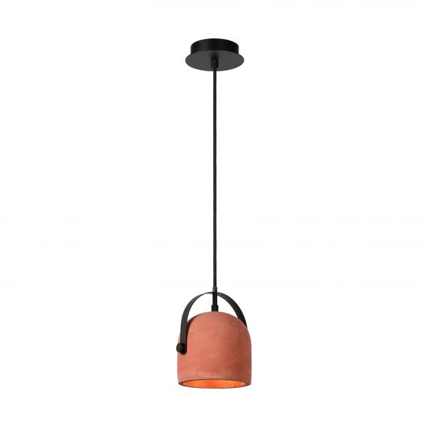 Lucide Molio - hanglamp - Ø 14 x 144 cm - oranje en zwart