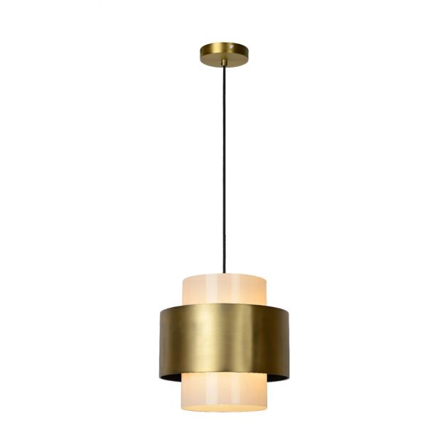 Lucide Firmin - hanglamp - Ø 30 x 150 cm - mat goud/messing