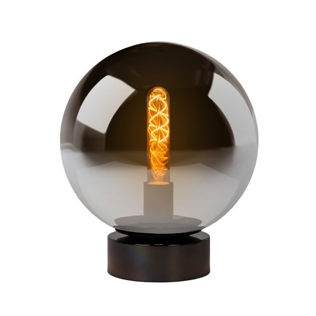 Lucide Jorit - tafellamp - 30 cm - gerookt glas