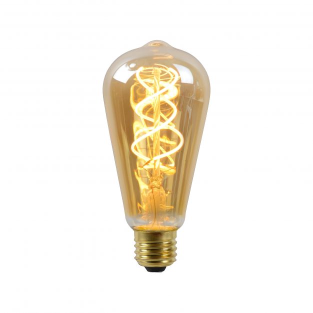 Lucide LED Bulb Twilight Sensor - Ø 6 cm - E27 - 4W niet dimbaar - 2200K - amber