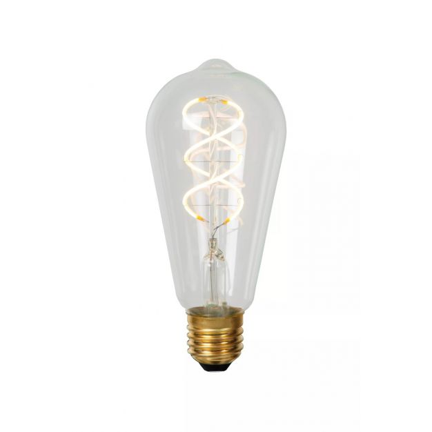 Lucide LED filament lamp - Ø 6,4 x 14,6 cm - E27 - 4,9W dimbaar - 2700K - transparant