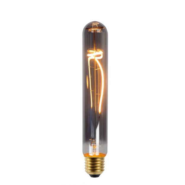 Lucide LED filament lamp -Ø 3,2 x 20 cm - E27 - 5W dimbaar - 2200K -gerookt