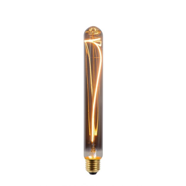 Lucide LED filament lamp -Ø 3,2 x 25 cm - E27 - 5W dimbaar - 2200K -gerookt