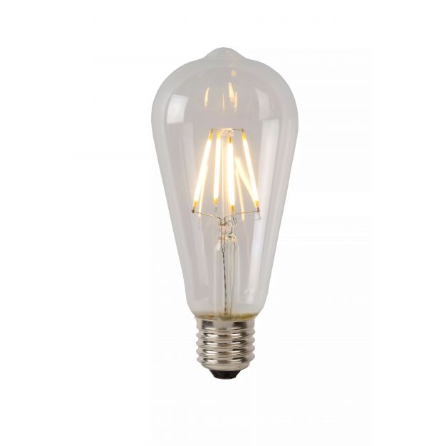 Lucide LED class B filament lamp - Ø 6,4 x 14,6 cm - E27 - 7W dimbaar - 2700K - transparant