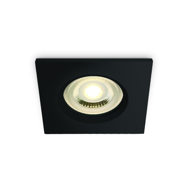 ONE Light Bathroom Range - inbouwspot - 85 x 85 mm, Ø 68 mm inbouwmaat - IP65 - zwart