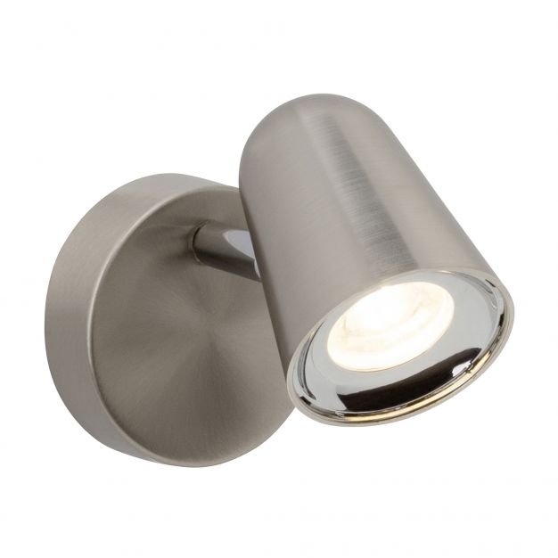 Brilliant Nifty - opbouwspot - 8 x 12,5 x 8 cm - 4W LED incl. - satijn chroom