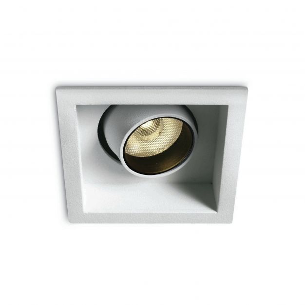 ONE Light Moving Inner Cylinder - inbouwspot - 62 x 62 mm, 58 x 58 mm inbouwmaat - 6W dimbare LED incl. - wit