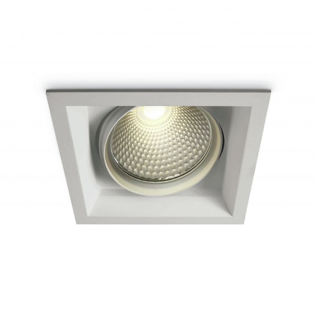 ONE Light COB Semi Trimless Square - inbouwspot - 180 x 180 mm, 160 x 160 mm inbouwmaat - 40W LED incl. - wit