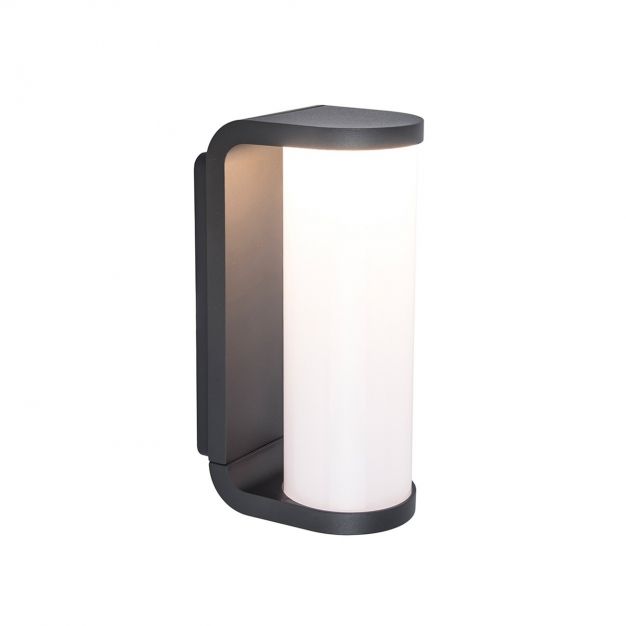Lutec Adalyn - buiten wandlamp - 7 x 10 x 20 cm - 10W LED incl. - IP44 - donkergrijs