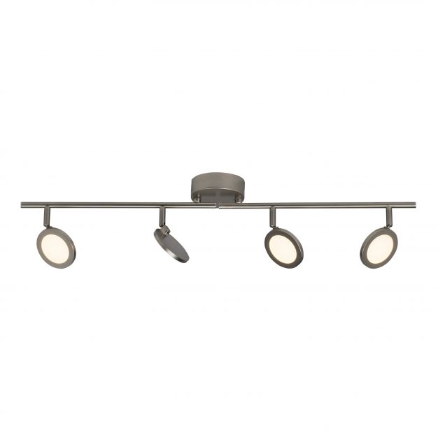 Brilliant Reeva - opbouwspot 4L - 81,5 x 11,2 x 19,5 cm - 4 x 5W LED incl. - satijn chroom