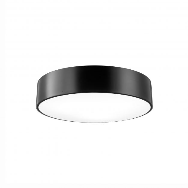 Nova Luce Finezza - plafondverlichting - Ø 50 x 12 cm - mat zwart en mat wit